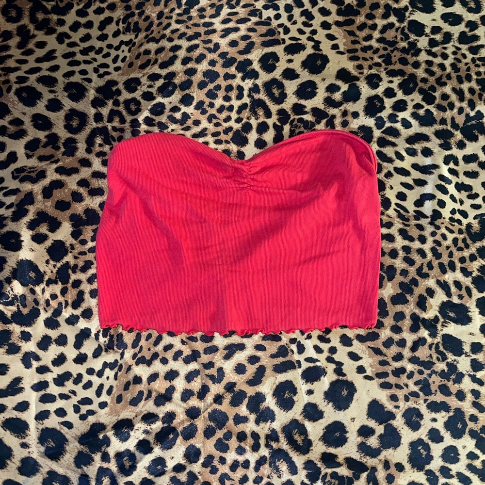 Red tube top